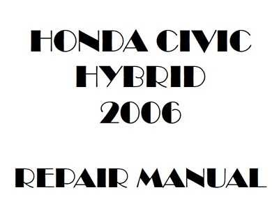 2006 honda civic repair manual
