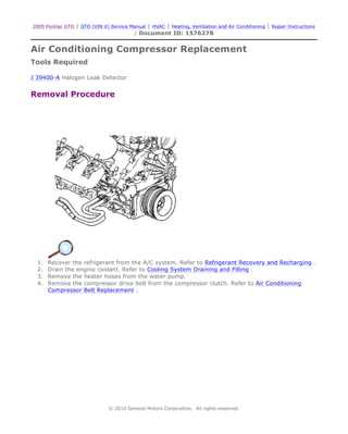 2006 pontiac gto repair manual