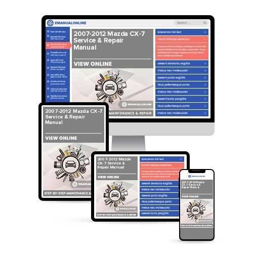 2007 mazda cx 7 repair manual