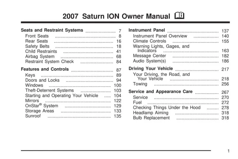 2007 saturn ion repair manual