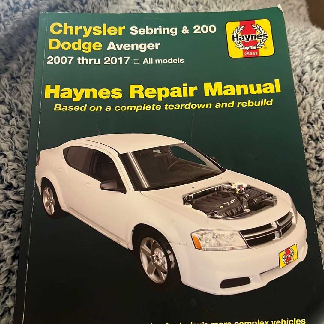 2008 chrysler sebring convertible repair manual