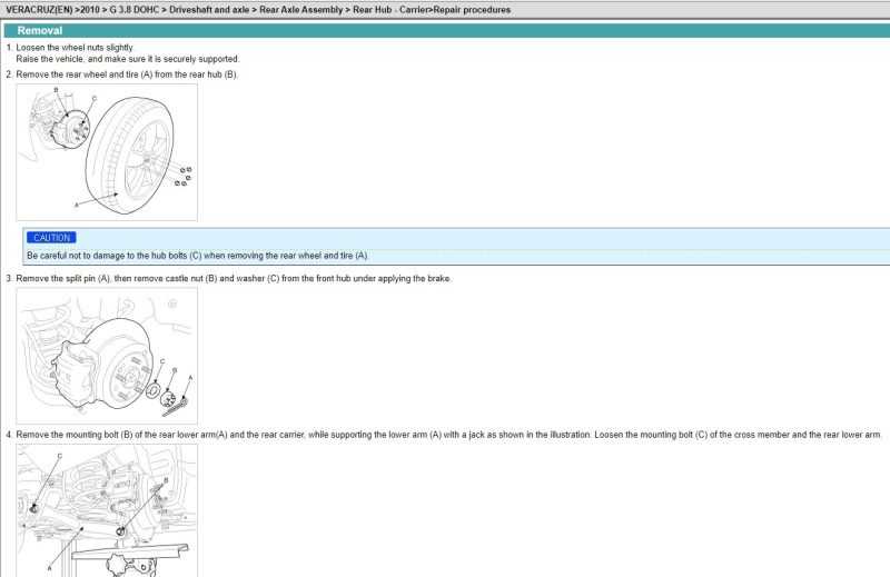 2008 hyundai veracruz repair manual