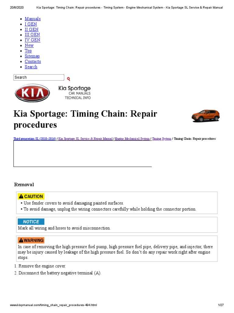 2008 kia sportage repair manual