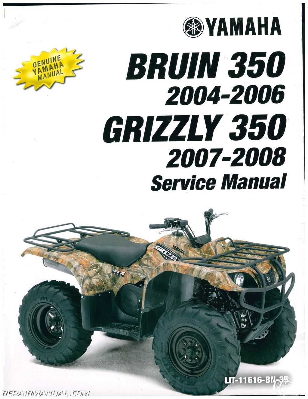 2008 yamaha grizzly 350 repair manual