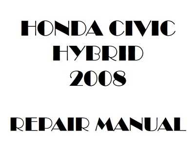 2008 civic repair manual