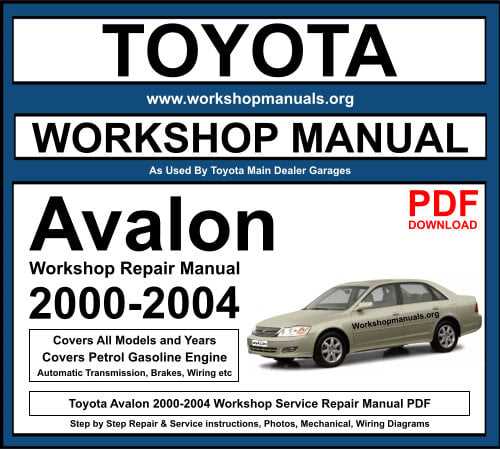 2008 toyota avalon repair manual