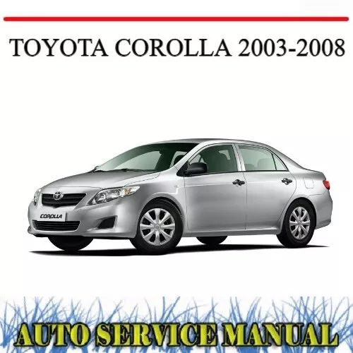 2009 toyota corolla service repair manual