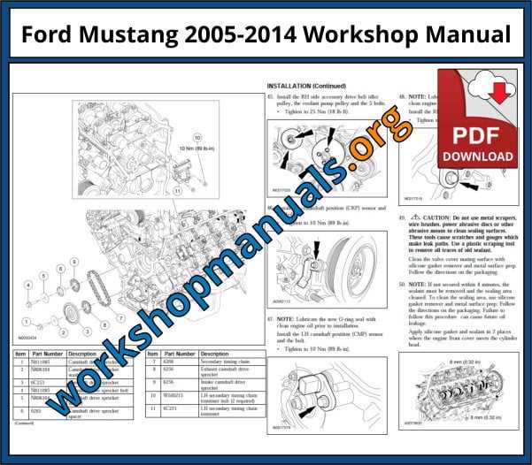 2011 ford mustang repair manual