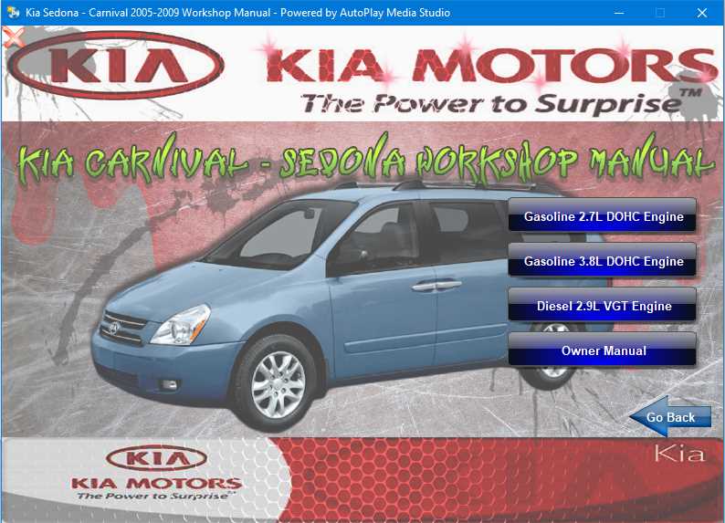 2012 kia sedona repair manual