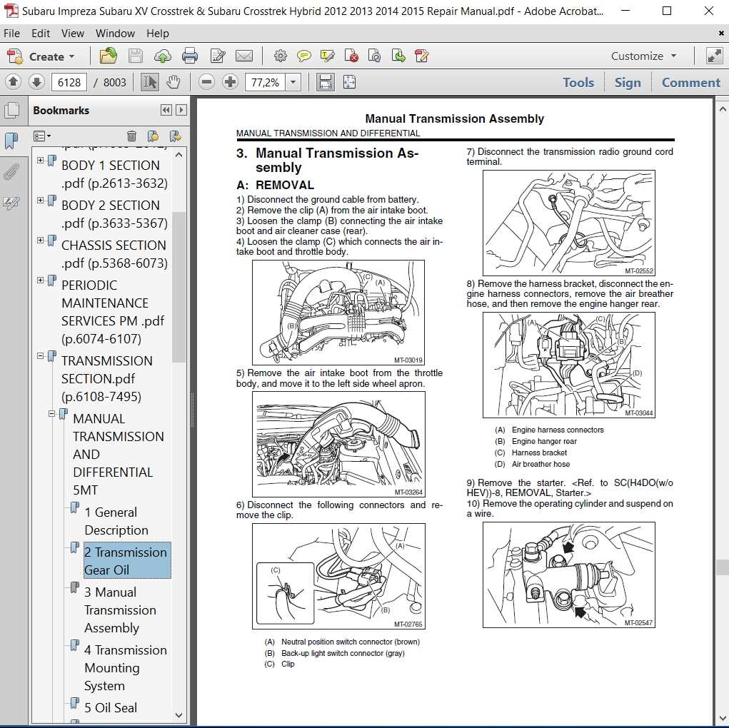 2012 subaru impreza repair manual