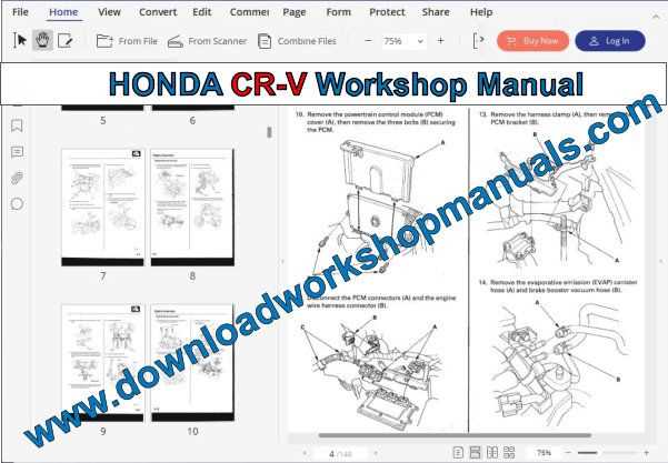 2012 honda crv service repair manual