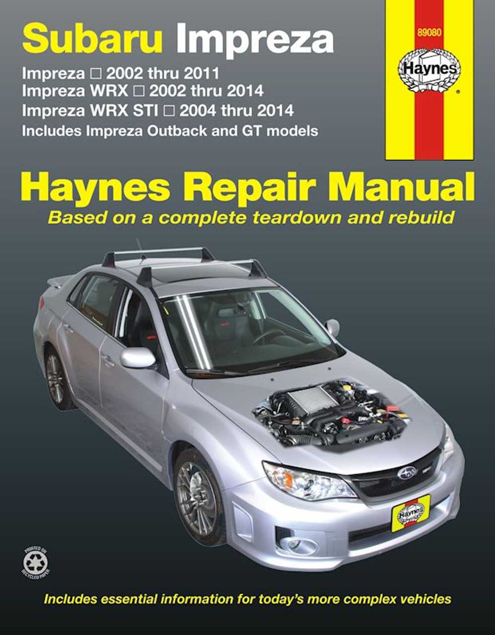 2012 subaru impreza repair manual