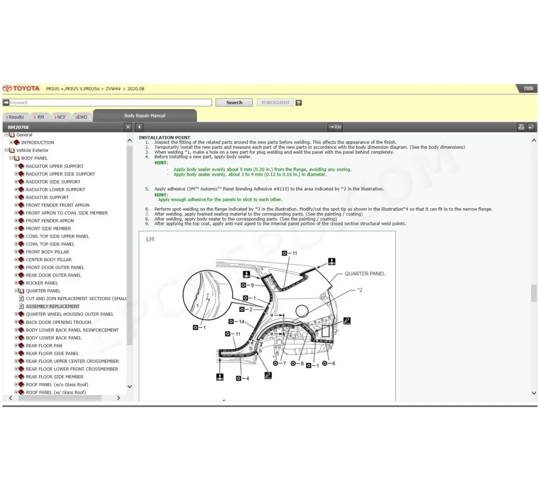 2012 toyota prius repair manual