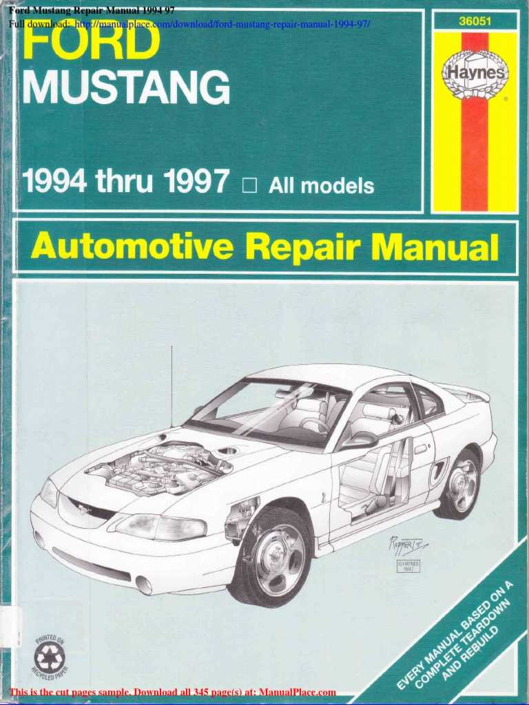 2013 ford mustang repair manual