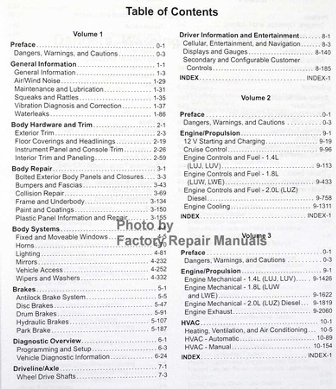 2015 chevy cruze repair manual