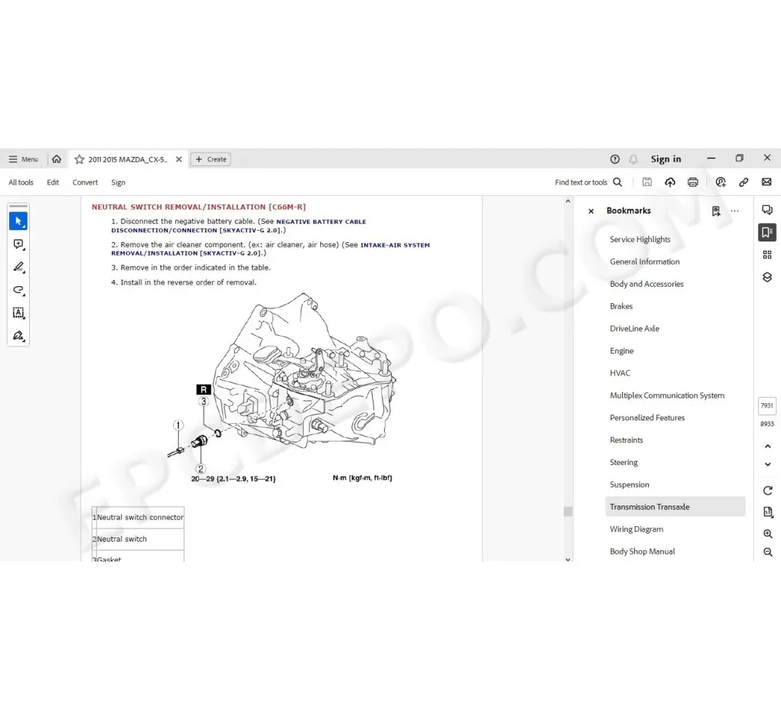 2015 mazda 3 repair manual