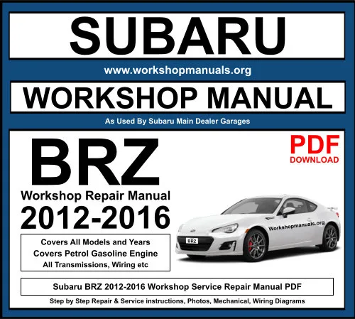 2015 subaru wrx repair manual