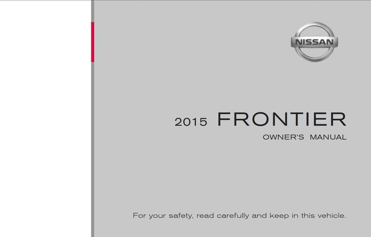 2015 nissan frontier repair manual