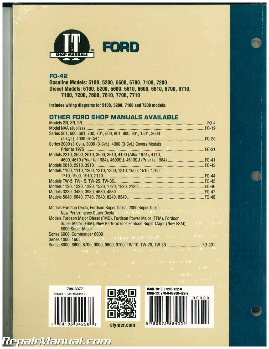 5610 ford tractor repair manual