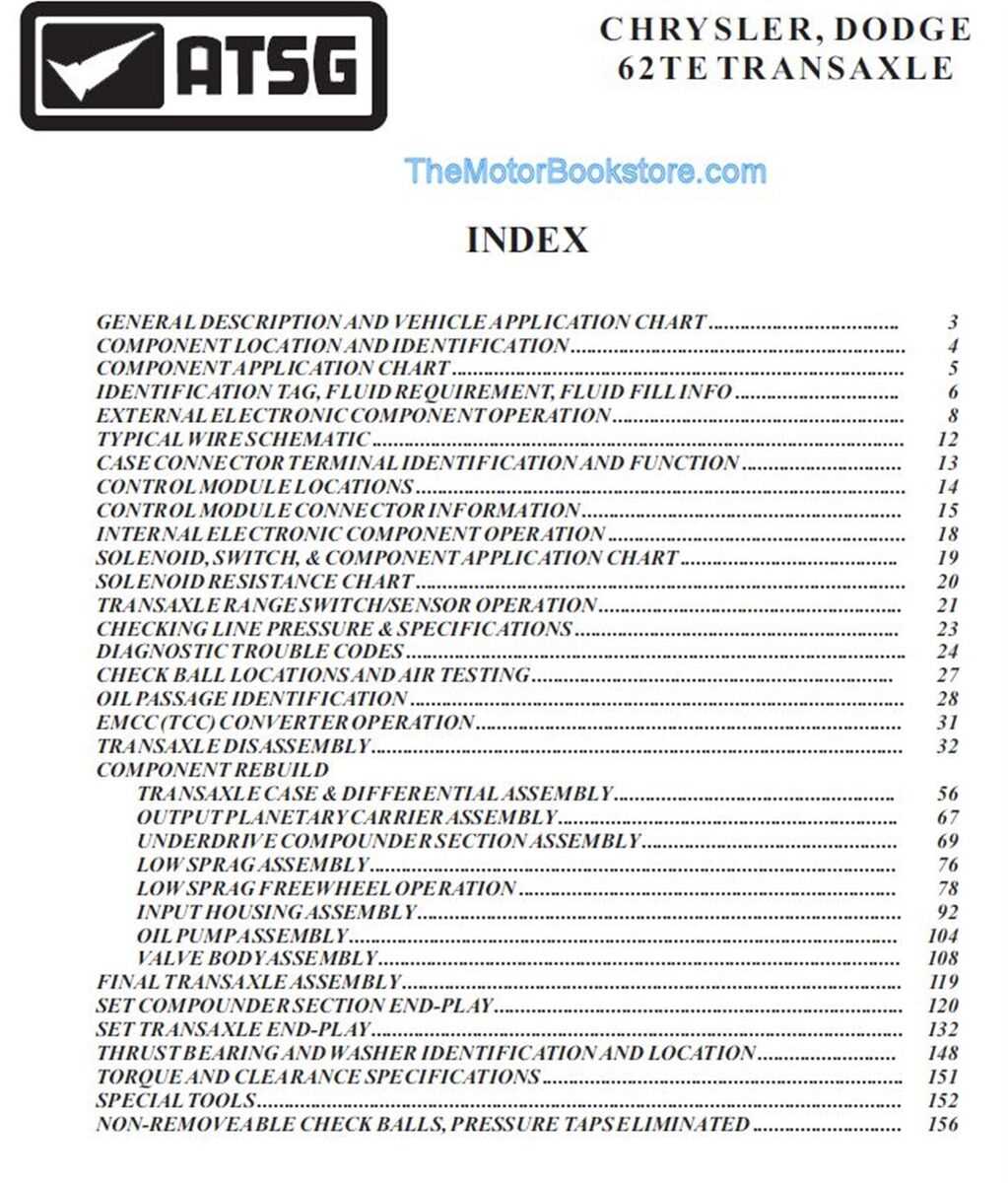 62te transmission repair manual