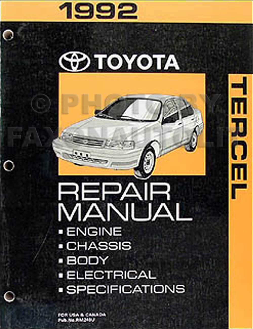 92 toyota pickup repair manual