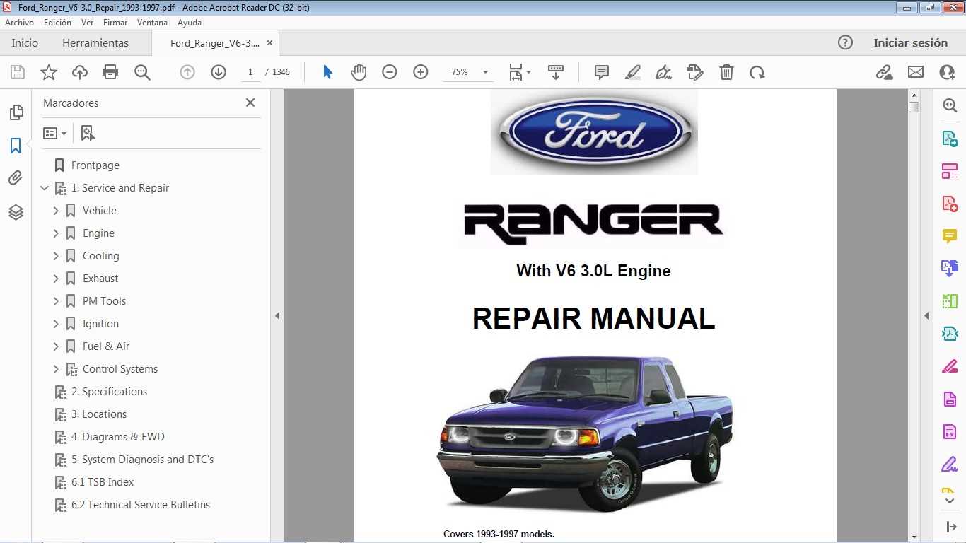 99 ford ranger repair manual