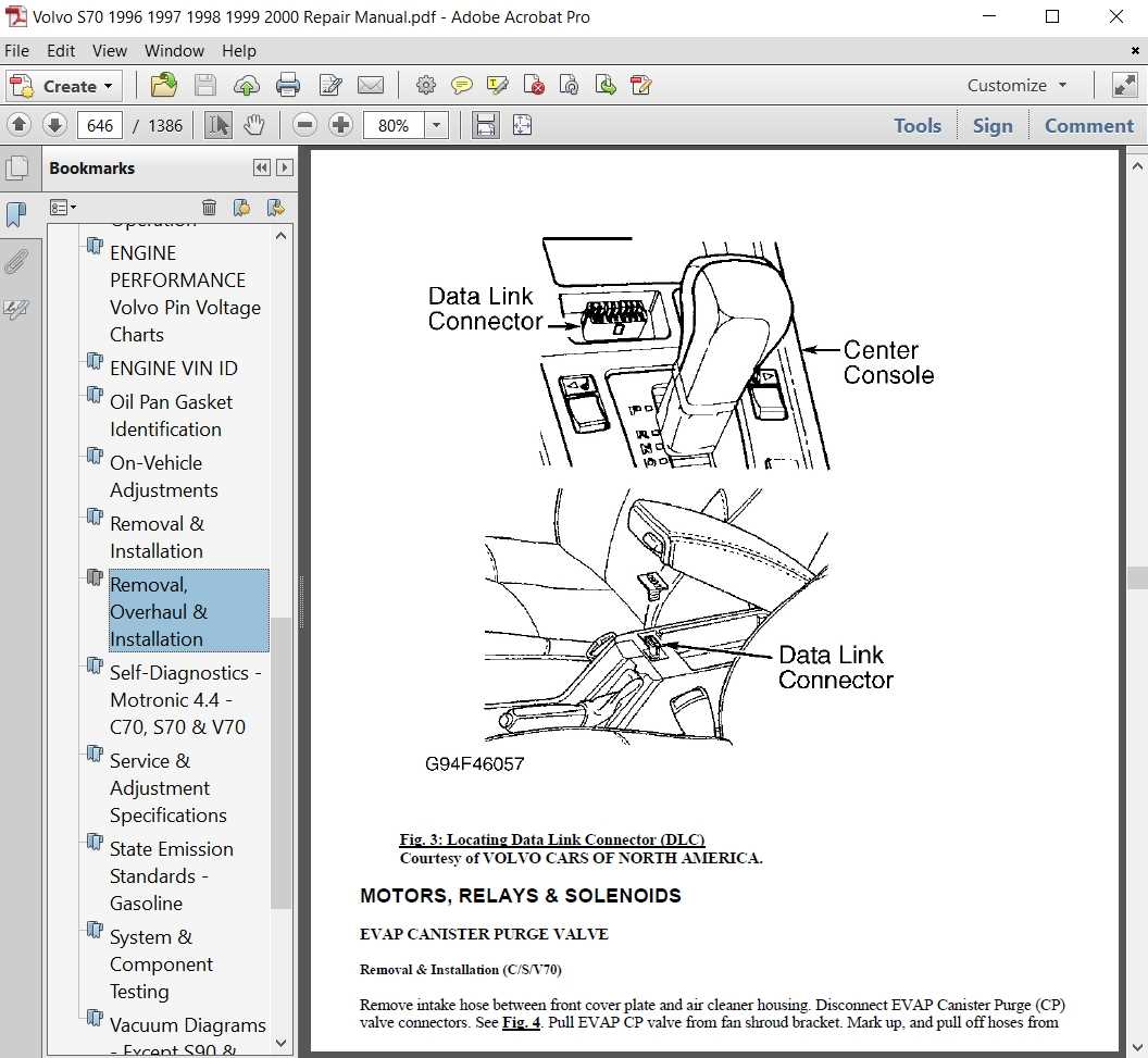 99 volvo s70 repair manual