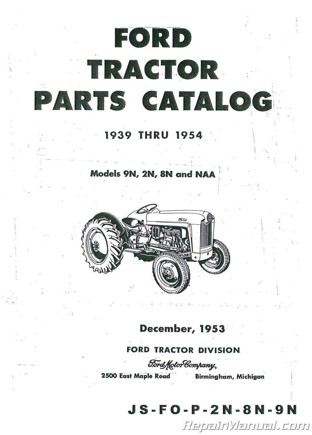 9n ford tractor repair manual