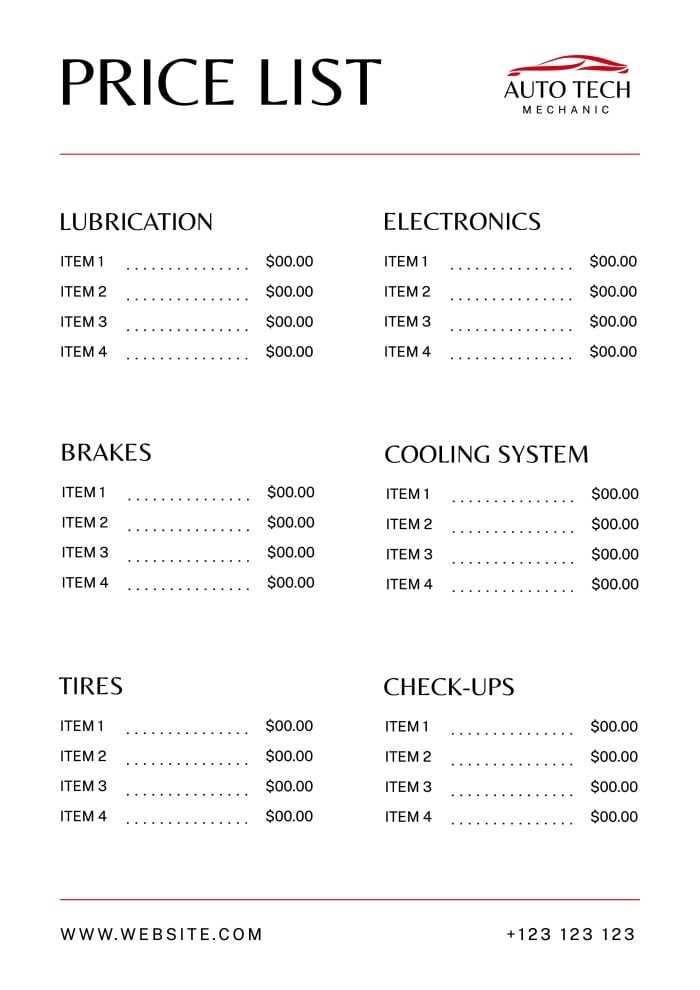 auto repair pricing manual