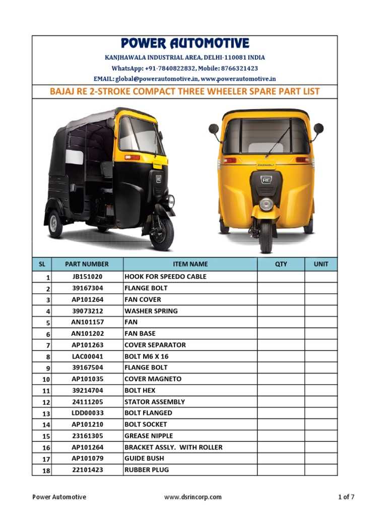 auto rickshaw repair manual