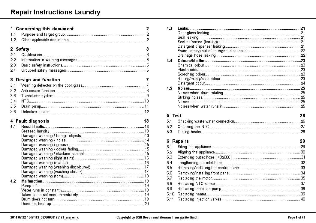 bosch washing machine repair manual