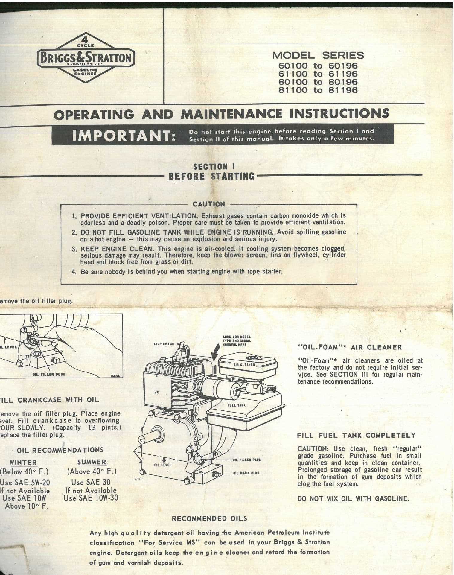 briggs and stratton engine repair manual