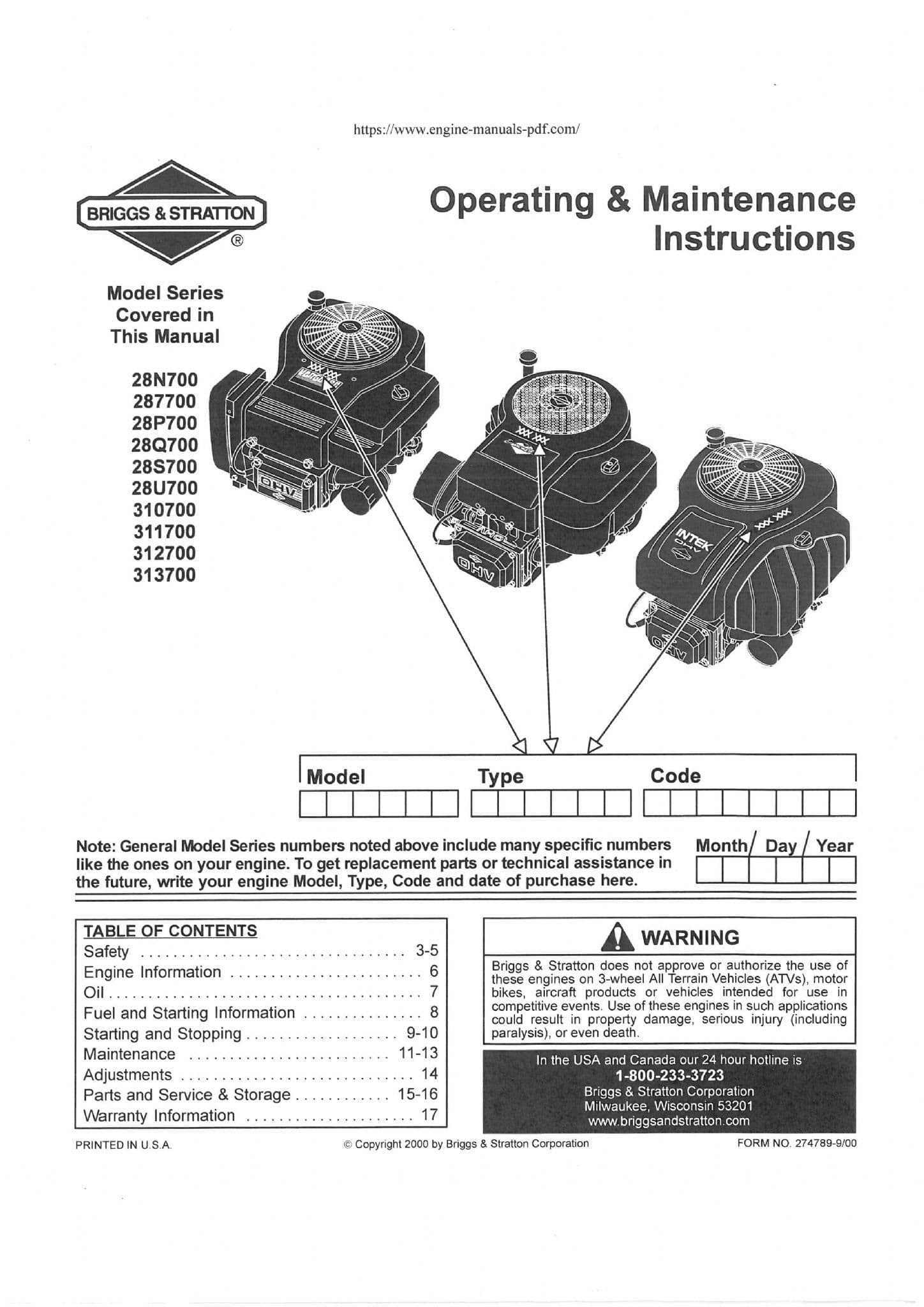 briggs and stratton engine repair manual