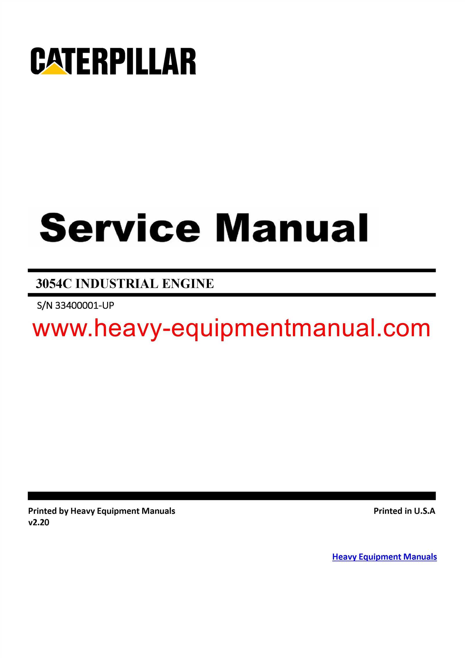 cat 3054c engine repair manual