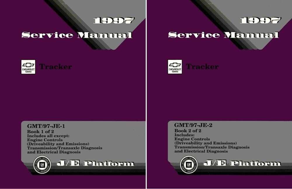 chevy tracker repair manual