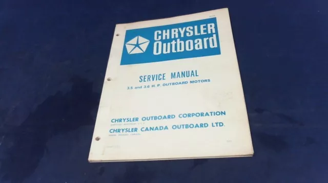 chrysler outboard motor repair manual