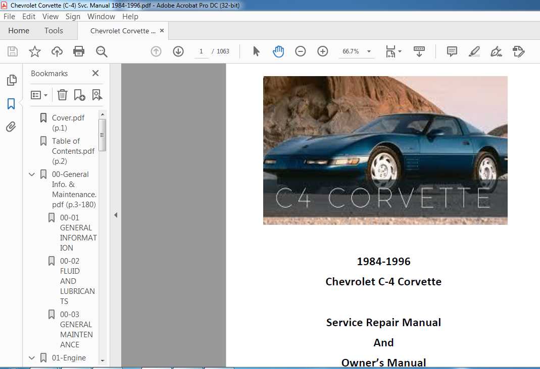 corvette c4 repair manual