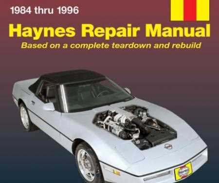 corvette c4 repair manual