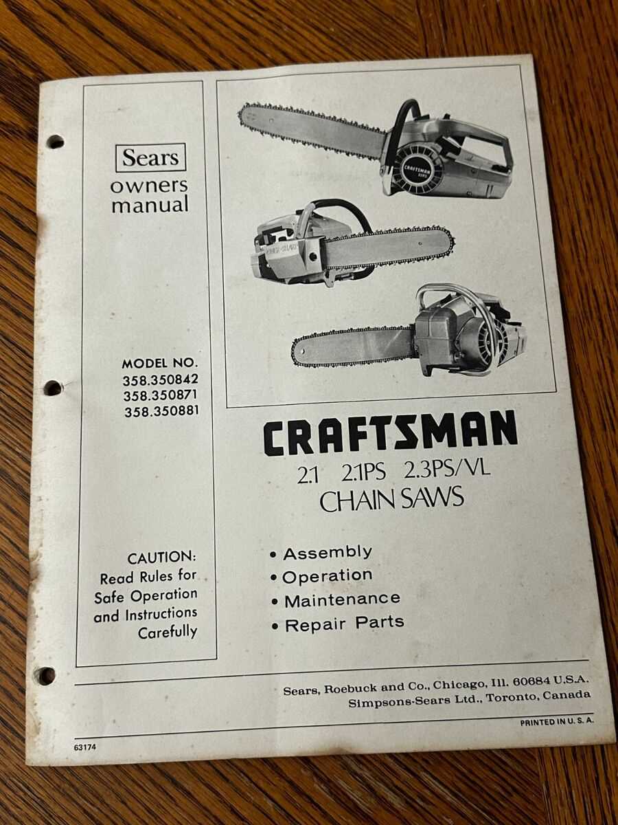 craftsman chainsaw repair manual