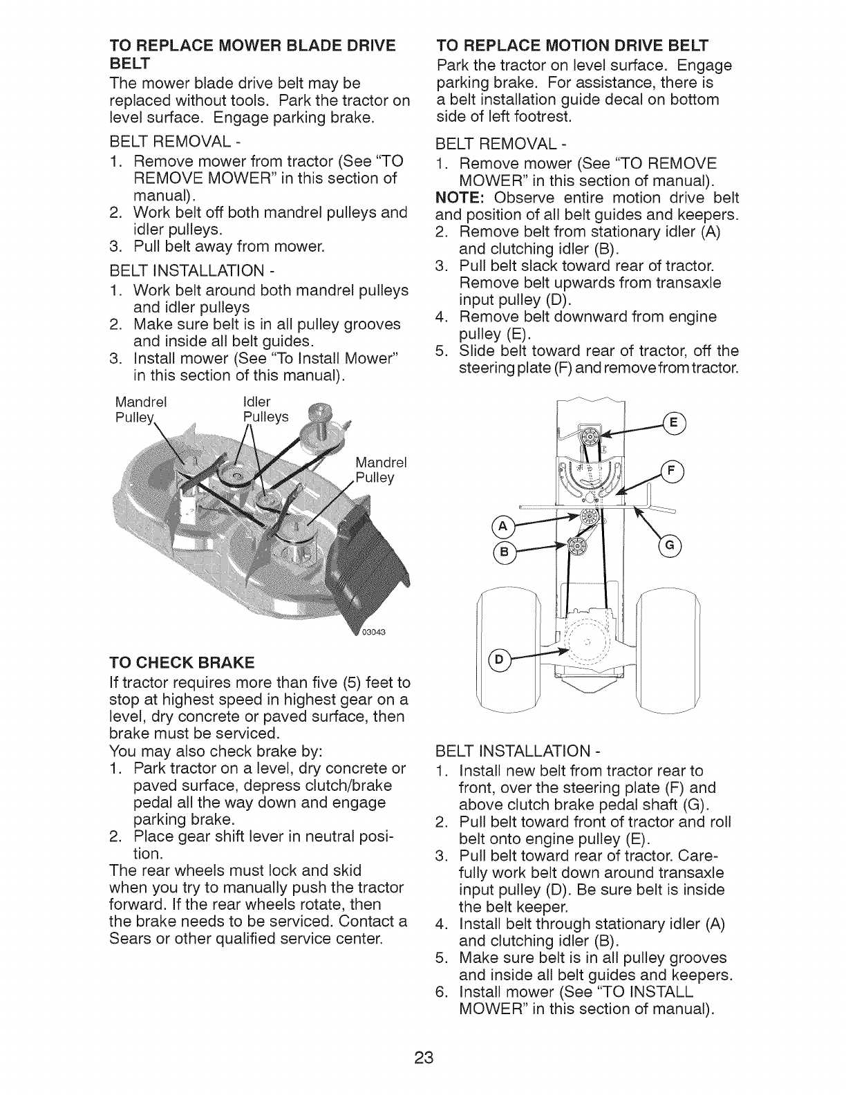 craftsman dlt 3000 repair manual