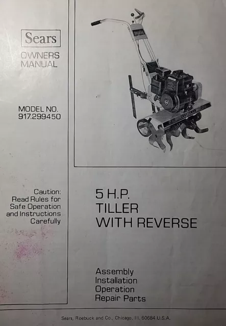 craftsman tiller repair manual