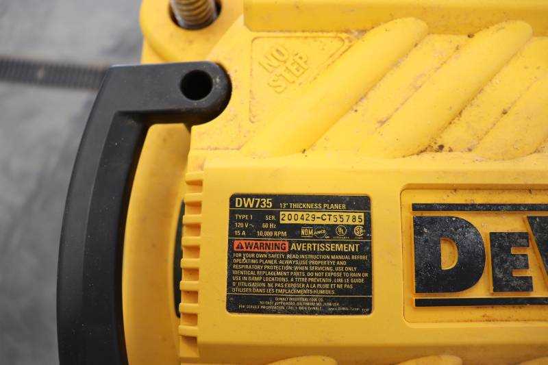 dewalt 735 planer repair manual