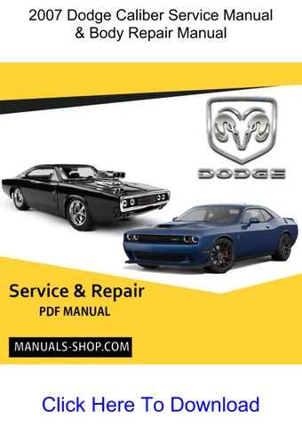 dodge caliber repair manual