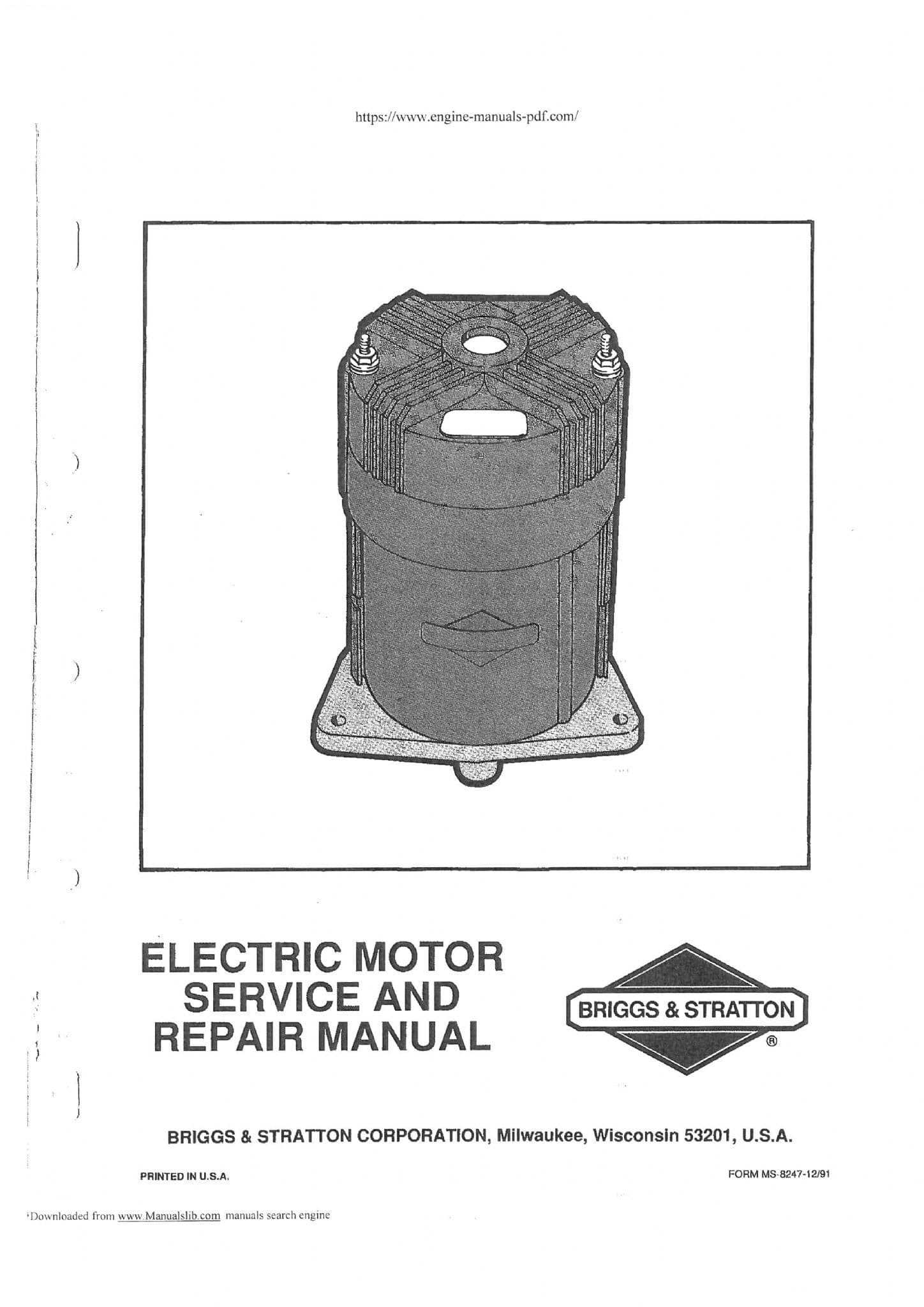 electric motor repair manual