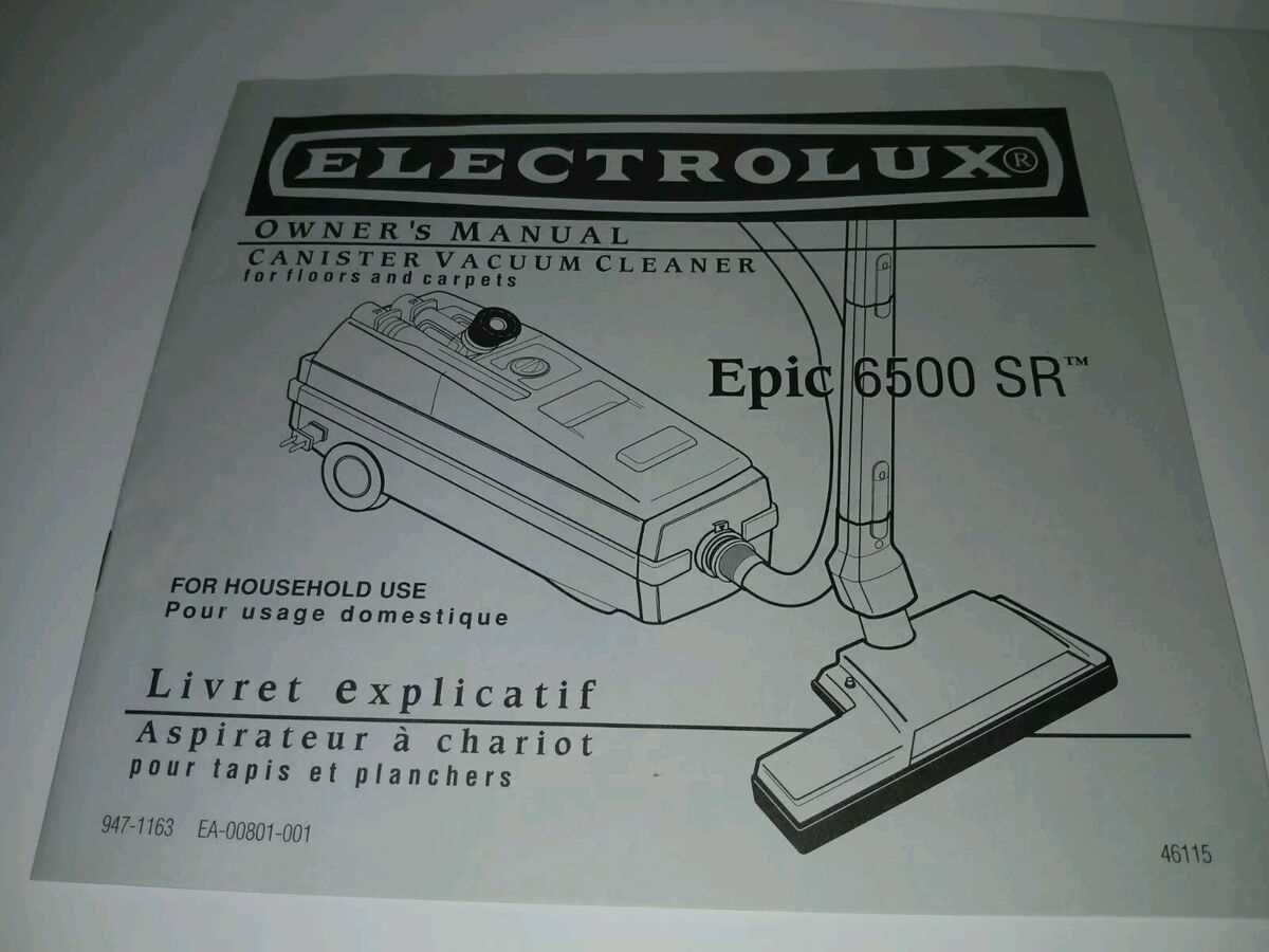 electrolux epic 6500 sr repair manual