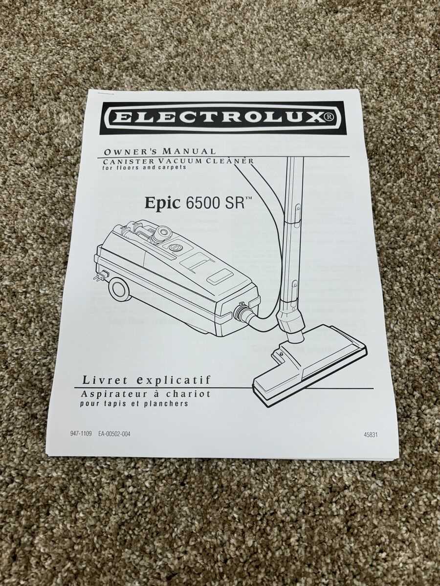 electrolux epic 6500 sr repair manual