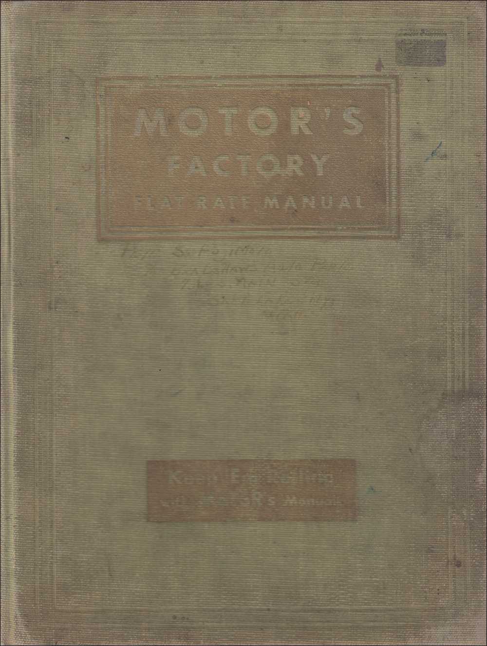 flat rate auto repair manual