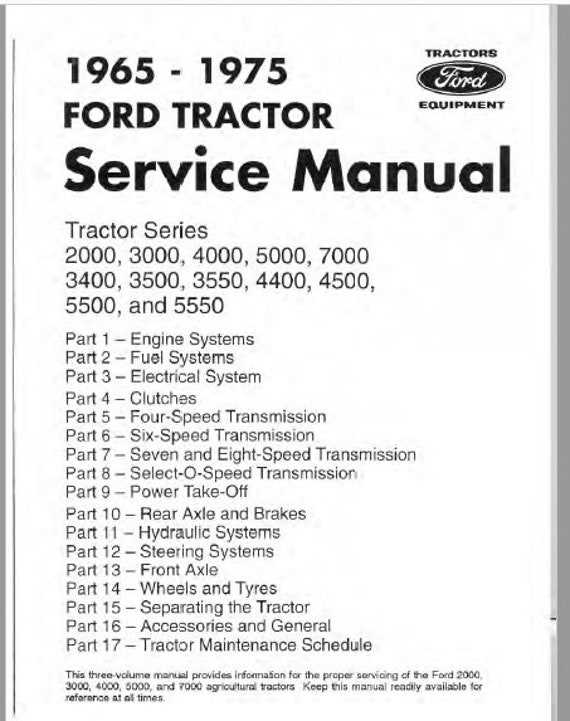 ford 4000 tractor repair manual