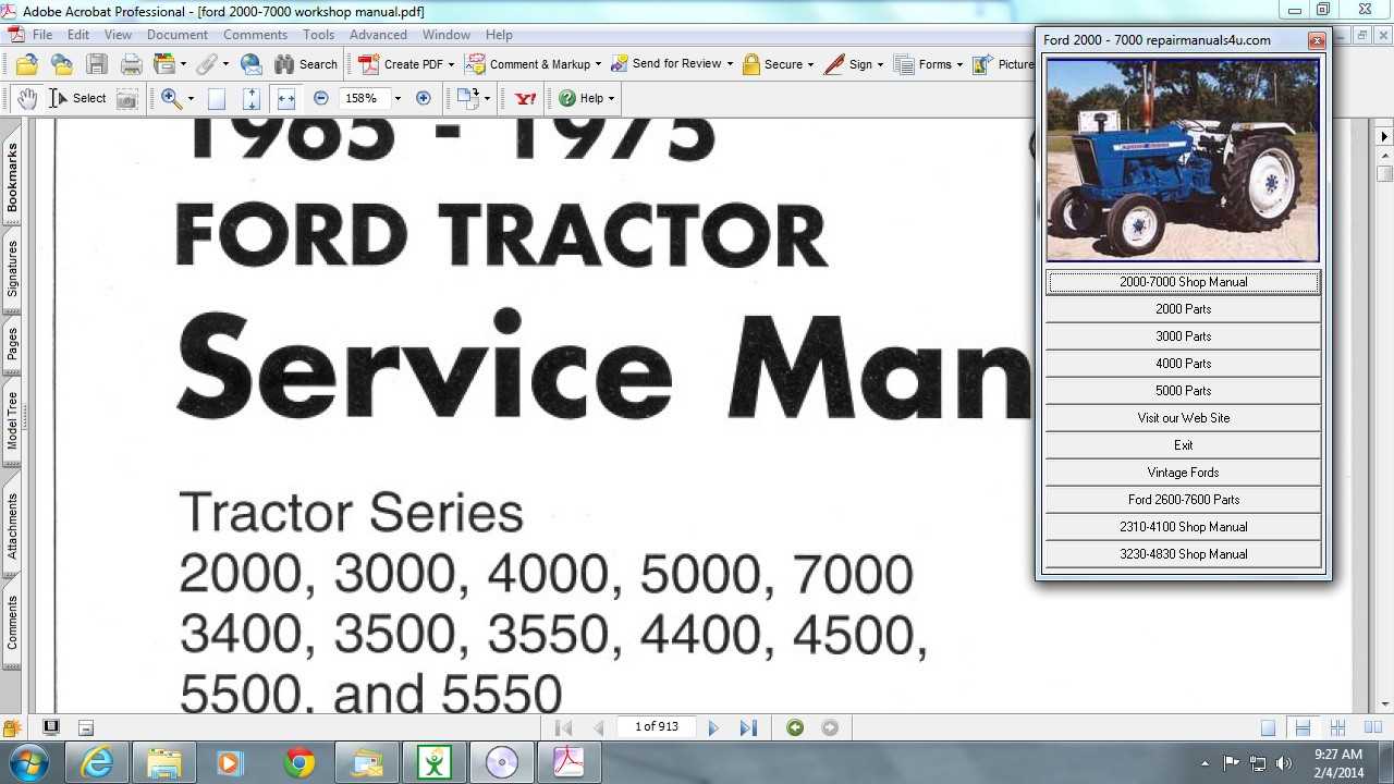 ford 4000 tractor repair manual