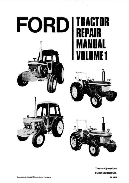 ford tractor repair manual